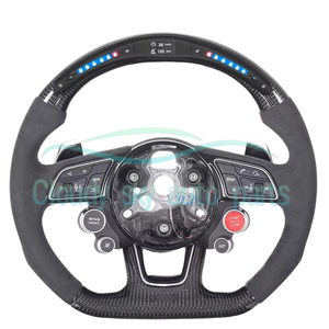 Volant en fibre de carbone véritable avec écran LED et bouton de démarrage à quatre touches pour RS3 R8 S6 <span class=keywords><strong>Q5</strong></span> Q7 - Vente flash - Product Image 2