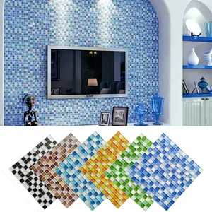 Factory price Glass swimming pool tile mixed color crystal glass mosaic tile for pool