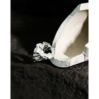 VIANRLA 925 argent sterling à la mode réglable rhodié plaqué creux cercle anneaux