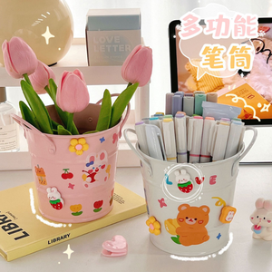 Креативный металлический подставки для ручек для карандашей <span class=keywords><strong>Kawaii</strong></span> держатели Студенческая Канцелярия карандашница 5 видов цветов - Product Image 2