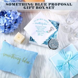 Set <span class=keywords><strong>de</strong></span> Regalo <span class=keywords><strong>de</strong></span> Boda Azul, Pañuelo Bordado, Ramo <span class=keywords><strong>de</strong></span> Ángel, Bolsa <span class=keywords><strong>de</strong></span> Cosméticos para <span class=keywords><strong>Novia</strong></span>, Caja Compacta - Product Image 3