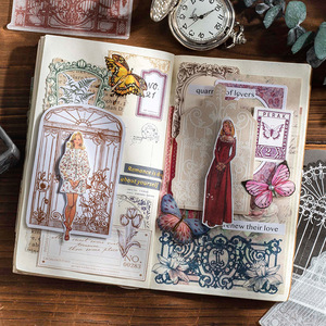 20 pezzi/pacco adesivi di carta serie castello gotico adesivi classici europei per porte e finestre 8 modelli - Product Image 4