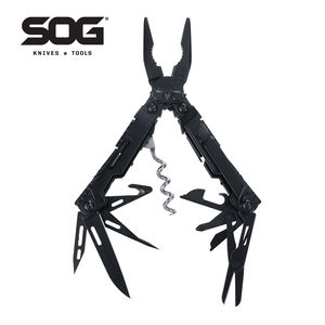 SOG パワーリットル ポケットマルチツール 軽量ミニステンレススチールツール ナイフ・栓抜き付き サバイバル＆EDC用 (PL1002-CP) - Product Image 1