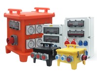 Boîte de distribution électrique étanche de haute qualité, nouvelle, jaune, pour l'ingénierie et l'entretien, avec prise de courant et boîte de commande