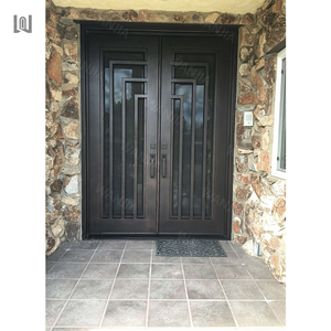 <span class=keywords><strong>Porte</strong></span> française en fer forgé moderne <span class=keywords><strong>avec</strong></span> <span class=keywords><strong>grille</strong></span> de conception extérieure personnalisée de luxe - Product Image 5