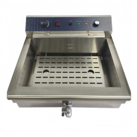 Friteuse industrielle commerciale 220V 35L en acier inoxydable, friteuse électrique multifonctionnelle pour poulet frit