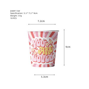 Hippie Two groovy bohémien party decorazione fornisce set di stoviglie per palloncini di carta - Product Image 5