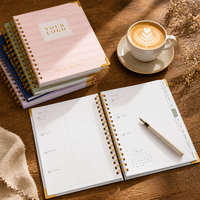 Carnet de notes, journal, agenda, bloc-notes, bloc d'écriture personnalisable A4 A5 à spirale, couverture rigide, impression personnalisée, vente en gros, OEM