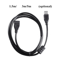 Câble d'extension USB mâle vers femelle, cordon de rallonge, câble de données à vitesse supérieure pour PC, ordinateur portable, clavier USB 2.0 A/F 1,5 m 3 m 5 m PVC
