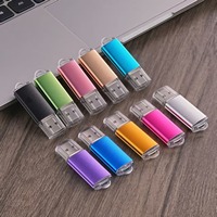 USB Plastik dan Logam, Flash Drive USB 2GB, USB Putar 2.0 3.0, 4GB, 16GB, 32GB, 64GB dengan Logo Custom