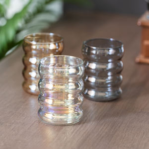 Vaso de Vidrio de Borosilicato Alto con Diseño de Ondas de Colores, Vasos Únicos para Beber, Café Helado, Cerveza Congelada, Vasos de Vino con Relieve - Product Image 3