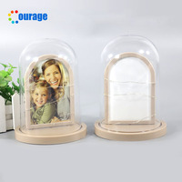 Dôme en verre acrylique, impression double face, sublimation, lampe de bureau LED vierge