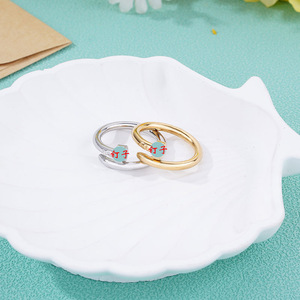 Anello Personalizzato in Acciaio al Titanio di Lusso Leggero Placcato Oro Rosa Gioielli Raffinati alla Moda per Donne - Product Image 4