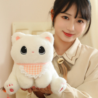 Oreiller géant en peluche Long Bear, écologique, en coton PP avec doublure en maille, anti-stress, adorable chaton à câliner, jouet en peluche