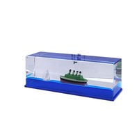 Article tendance TikTok : Ornement de bureau flottant en forme de bateau iceberg sablier liquide créatif, cadeau pour étudiant, modèle SY159