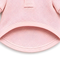 Polo pour chien en maille piqué respirante, mélange de coton, t-shirt pour animal de compagnie à manches courtes avec col, vêtement d'été
