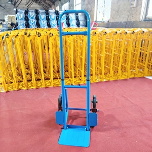 휴대용 헤비 듀티 산업용 6 륜 접이식 트럭 카트 150kg 적재 용량 고무 핸드 트롤리 계단 등반 기능 OEM - Product Image 2