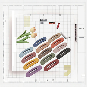 Pinces à <span class=keywords><strong>cheveux</strong></span> en plastique Jiamu, couleur unie, finition mate, style bec de canard, pour femmes et filles - Accessoires de <span class=keywords><strong>cheveux</strong></span> simples et tendance - Product Image 3