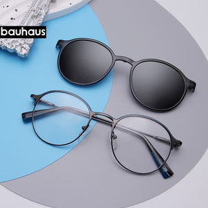 X203 Vente chaude Lunettes <span class=keywords><strong>de</strong></span> <span class=keywords><strong>soleil</strong></span> magnétiques à clip en métal <span class=keywords><strong>de</strong></span> haute qualité, rondes et populaires - Product Image 1