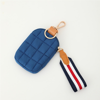 Tas Gantungan Kunci Mini Clutch Grosir Dompet Wanita Model Jepit Kantong Berbahan Quilted Tempat Kartu