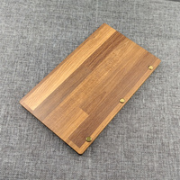 Carpeta de archivos de menú de cuaderno con cubierta de madera de bambú y correa de cuero de lujo personalizada para restaurante Hotel Wine Bar