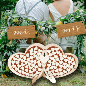 <span class=keywords><strong>Libro</strong></span> <span class=keywords><strong>de</strong></span> invitados con soporte, 1 corazón doble y 100 corazones pequeños para boda, Baby Shower y cumpleaños - Product Image 6