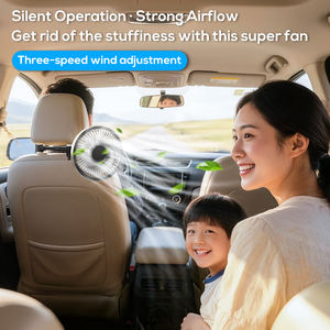 Ventilador Eléctrico Portátil Pluska G13 de 3000mAh para Asiento Trasero de Coche para Bebés, con Adaptador de Coche y Cargador - Product Image 2