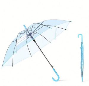<b>Automatic</b> Clear <b>Umbrella</b> for Sun & Rain Dual Use Long Handle Transparent <b>Umbrella</b> With Custom Logo Promotional Gifts & Events - Product Image 3