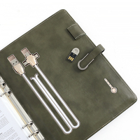 Cuaderno A5 de cuero Pu para negocios, agenda, diario, portátil inalámbrico con unidad flash USB, gran oferta al por mayor