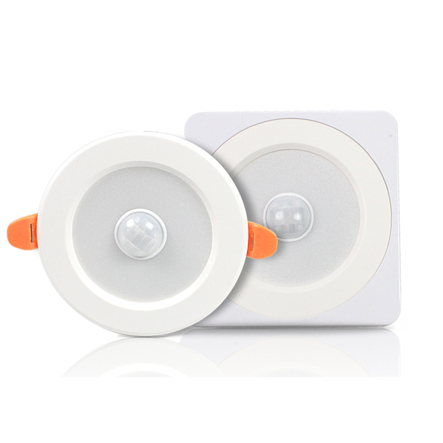 Smart LED Ceiling Light 5W 7W 9W Round Recessed Indoor LED Human Body Sensor Downlight PIR Infrared Motion Sensor Downlights