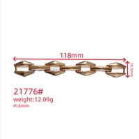Boucle de chaîne en alliage de zinc doré multifonctionnelle pour la décoration de sandales, ceintures, sacs, vêtements et projets DIY