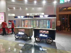 Carrito móvil de helados italianos de calle con vitrina, carrito móvil de helados y paletas. - Product Image 4
