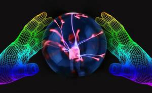 Fantasía 3 pulgadas Mini Magic Touch-Sensible Plasma Ball Lamp USB <span class=keywords><strong>Glass</strong></span> Sphere Lightning Orb para fiesta y decoración de Navidad - Product Image 3