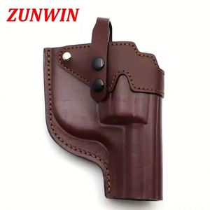 Étui tactique pour arme à feu en cuir pleine fleur personnalisé IWB, accessoire de transport dissimulé en cuir véritable pour la chasse - Product Image 5