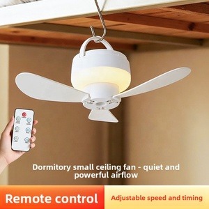 Ventilador de Techo Silencioso sin Escobillas, Recargable por USB, con Luz Nocturna LED, Mini Ventilador Compacto para Uso Nocturno de Estudiantes - Product Image 1