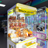 NAUGHTY DOG Machine de jeu d'arcade Crane Machine avec accepteur de pièces/billets, personnalisable, en bois et verre trempé, 110/220V, version anglaise, dégradé coloré