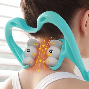 Nhà Máy Bán Hàng Trực Tiếp Của Nhãn Hiệu Cổ Massager Con Lăn Masajeador De Cuello Sáu Bánh Xe Cầm Tay Kép Áp Lực Điểm Cổ Massager