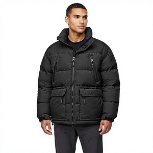 Chaqueta Acolchada con Capucha Negra para Hombre, Abrigo de Invierno Cálido, Chaqueta Casual de Moda para Exteriores, Venta al Por Mayor ONE APEX - Product Image 1