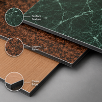 Panel compuesto de plástico y aluminio con textura de grano para fines decorativos de pared Dibond ACP ACM