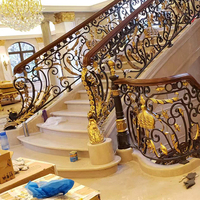 Modernes Design Schmiedeeisen-Treppen geländer im Freien für 1 bis 3 Schritte mit Installation skit Übergangs handlauf