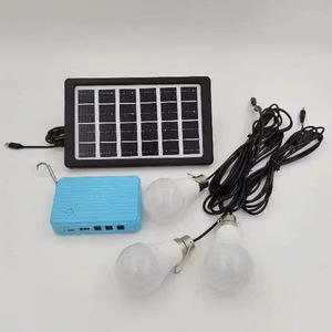 <b>Solar</b> Powered <b>Lighting</b> <b>System</b> With Led Bulbs And Battery For Outdoor Camping - Product Image 1