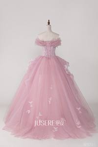 Abendkleid Rosa Prinzessin Rüschen Perlen Tüll Plus Size Quince anera Party Geburtstag Mädchen <span class=keywords><strong>Prom</strong></span> Kleid Rose Vestido Robe De Soiree - Product Image 2