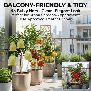 Multi-Size Fruit Protection Bags, 100PCS Organza Garden Mesh Bags, Reusable Fiber Fruit Tree Bags for Orchard & Balcony - Product Image 6
