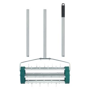 Vertak <span class=keywords><strong>Scarificateur</strong></span> <span class=keywords><strong>manuel</strong></span> à pousser pour <span class=keywords><strong>pelouse</strong></span>, 18 pouces, roulettes, aération du sol - Product Image 2