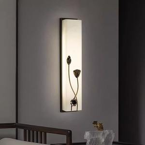 โคมไฟติดผนังสไตล์เซนทำจากทองแดงทั้งหมด ดีไซน์แบบจีนใหม่ สำหรับห้องนั่งเล่น ฉากหลังทีวี ห้องนอน ทางเดิน โคมไฟติดผนัง - Product Image 5