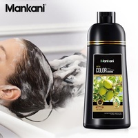 Shampoo colorant capillaire noir instantané à l'huile d'argan biologique OEM, liquide, 420 ml, permanent