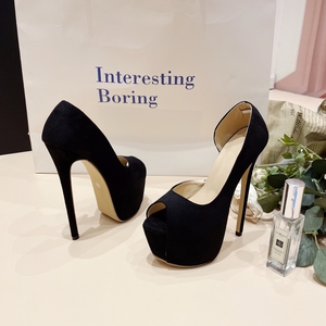 2024 Brand Shoes Woman 16CM High <b>Heels</b> Women Pumps Stiletto Thin <b>Heel</b> Women's Shoes Open <b>Toe</b> High <b>Heels</b> Shoes - Product Image 1