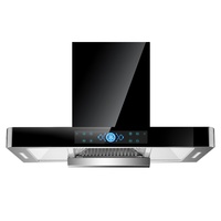 Campana Extractora de Cocina Inteligente Negra de Pared, de 24 y 36 Pulgadas, con Control por Voz/Gestos/Táctil, Superventas