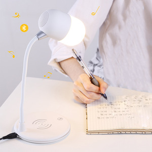 <span class=keywords><strong>Lampe</strong></span> de table sans fil avec haut-parleur LED pour bureau, chambre à coucher, <span class=keywords><strong>lampe</strong></span> de lecture avec chargeur de téléphone - Product Image 6