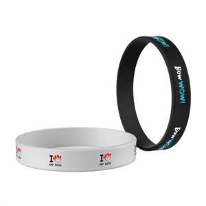 Pulseras de Silicona Impresas con Serigrafía, Resistentes al Agua, Diseño Personalizado, para Promoción de Eventos Deportivos, con Color Personalizado - Product Image 1